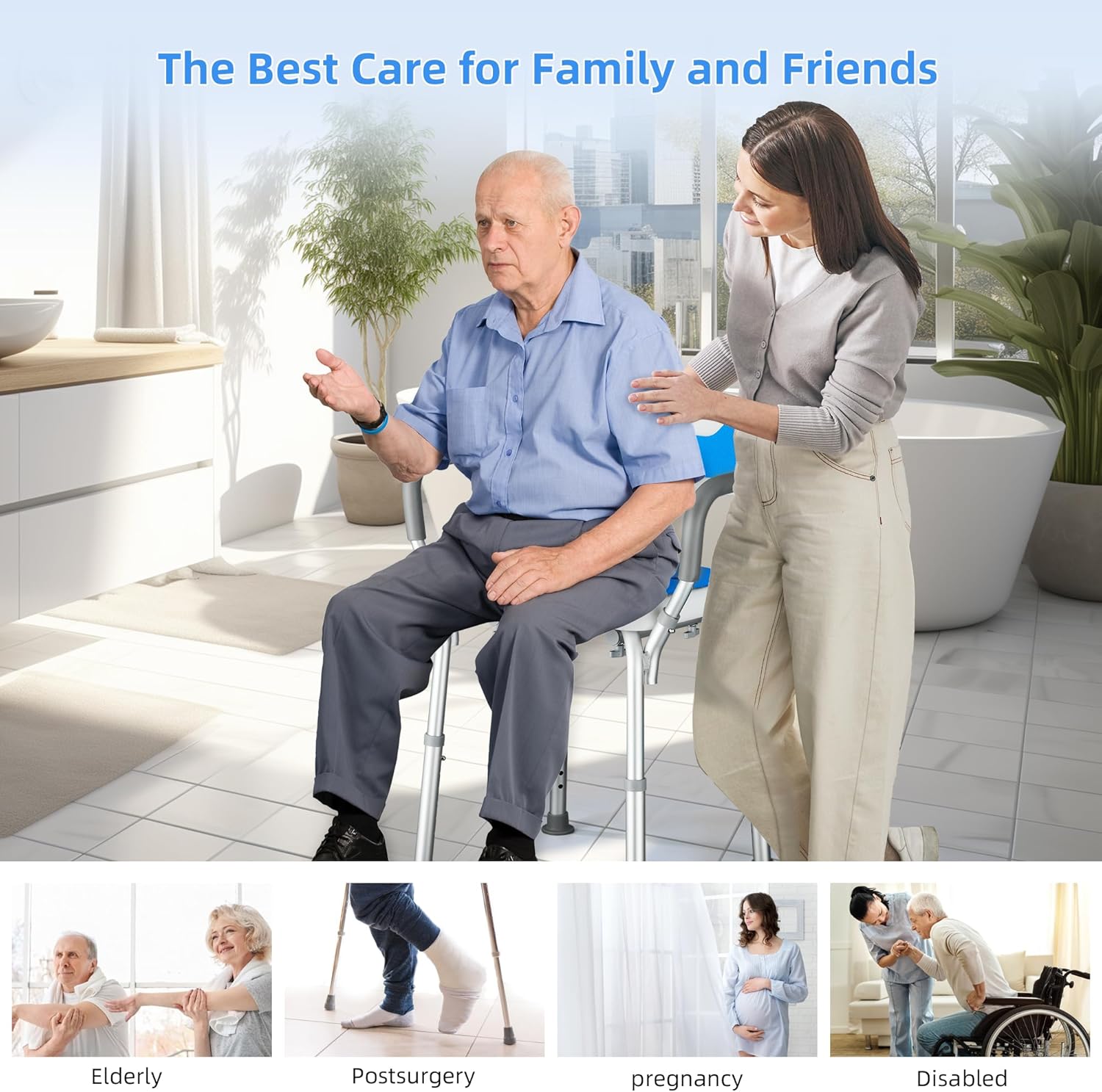 Duschhocker höhenverstellbar – Bild 3