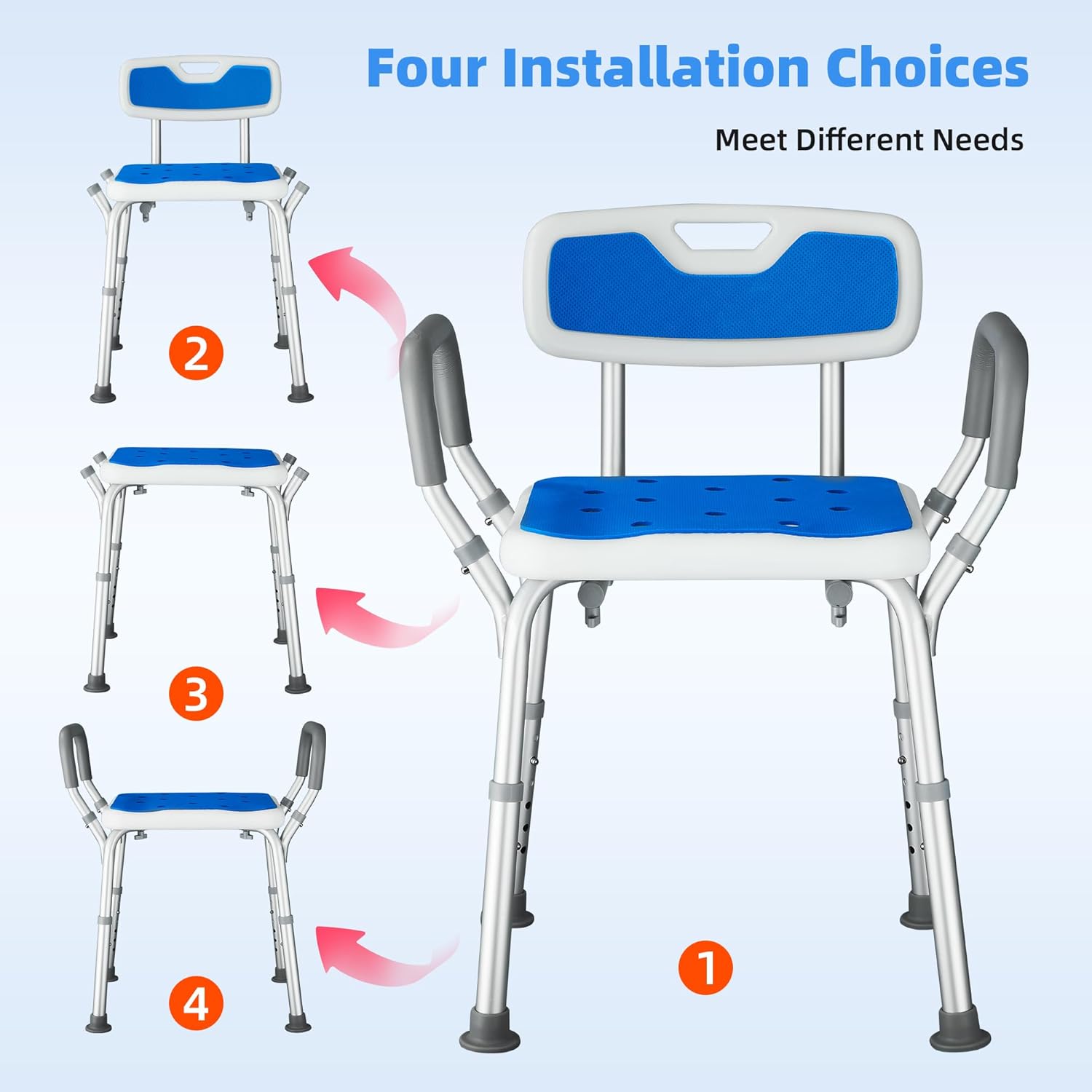 Duschhocker höhenverstellbar – Bild 2