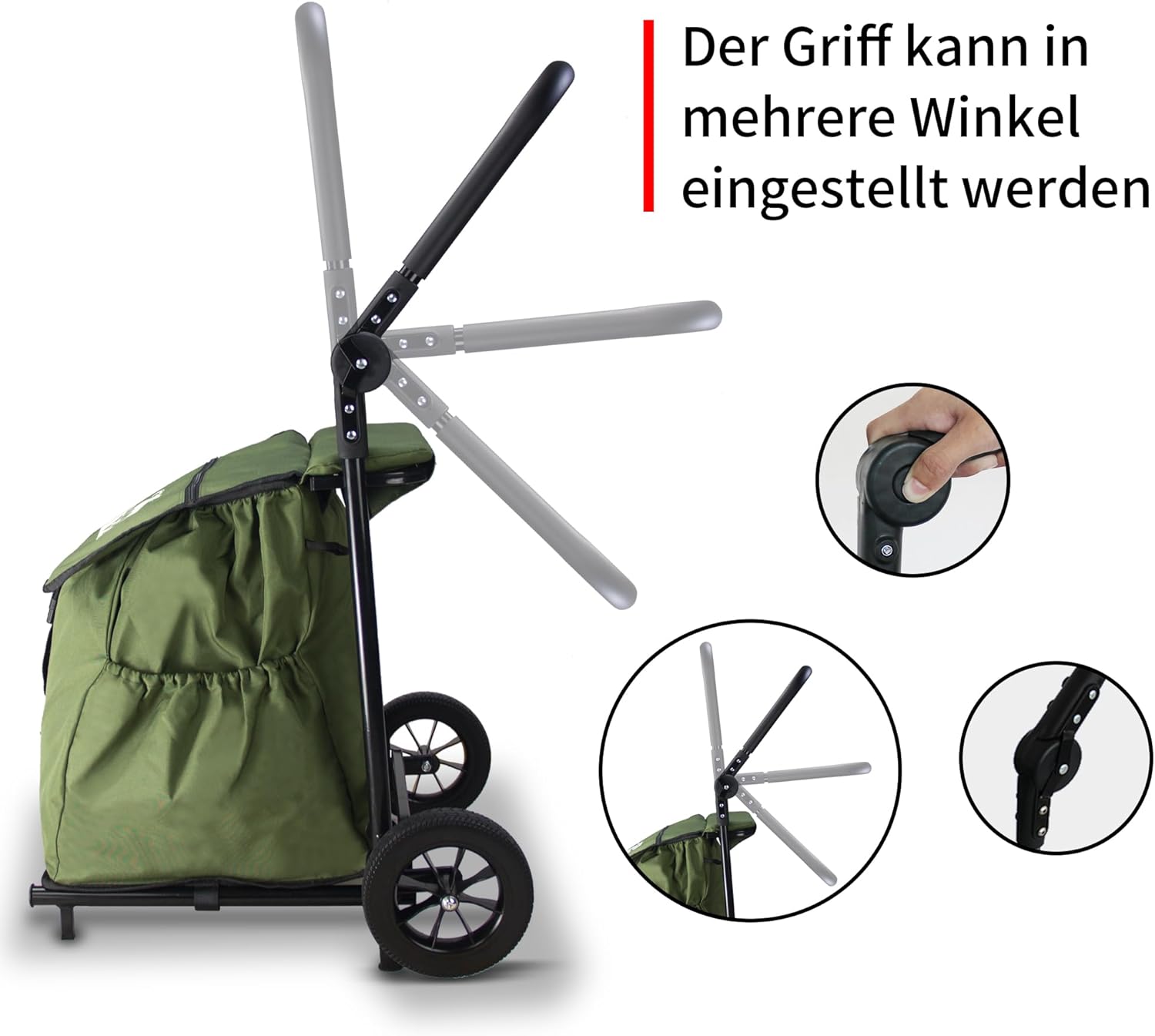 Einkaufstrolley mit Sitzfunktion – Bild 4