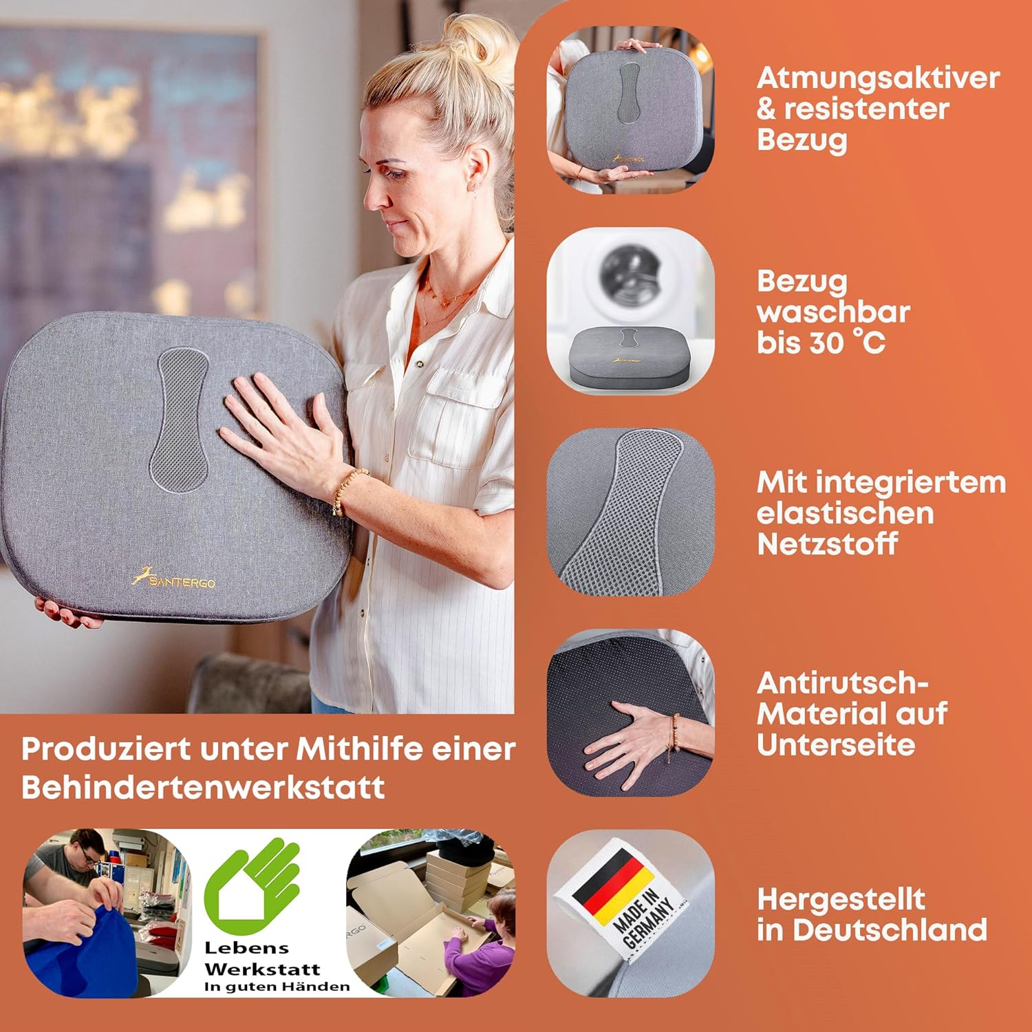 Rollstuhl Sitzkissen Gel – Bild 3