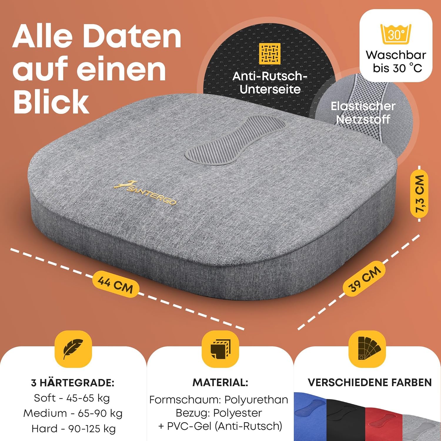 Rollstuhl Sitzkissen Gel – Bild 2