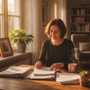Haushaltshilfe bei pflegegrad — warme Atmosphaere, pflegende Angehoerige zu Hause