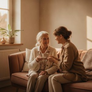 Wer sind die besten pflegedienstleister? — warme Atmosphaere, pflegende Angehoerige zu Hause